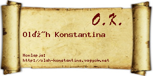 Oláh Konstantina névjegykártya
